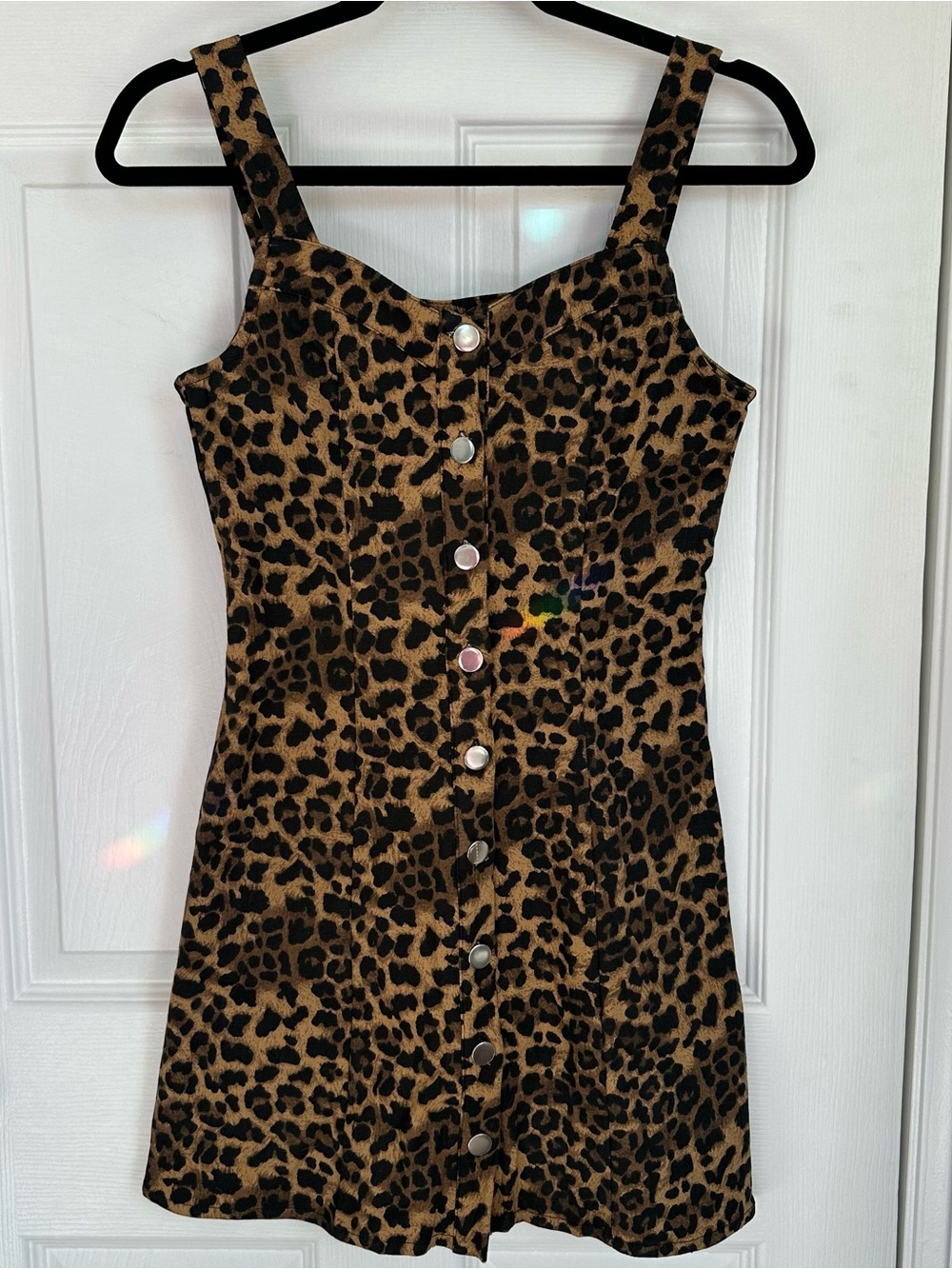 SHEIN Leopard Print Mini Dress - Brown & Black